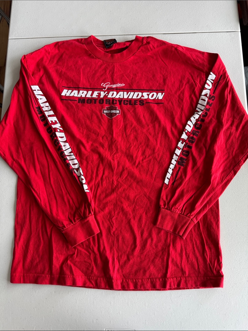 Harley Davidson Military Sales Aviano Italy XL Long Sleeve Graphic T-Shirt